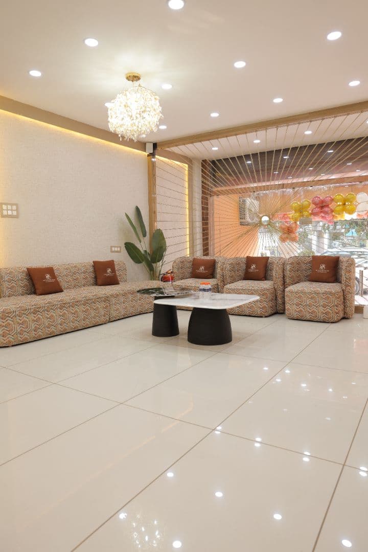 A comfortable waiting lounge designed for calm and comfort, right before your appointment begins.